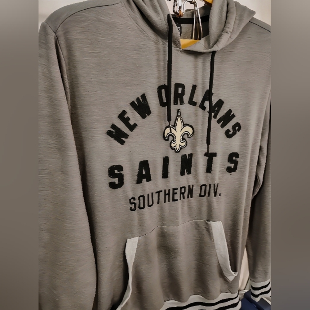New Orleans Saints Men’s Small Gray Pullover Hoodie NFL Team Apparel